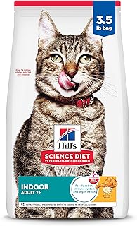 Hill's Science Diet Dry Cat Food, Adult 7+ for Senior Cats, Indoor, Chicken Recipe, 3.5 lb Bag