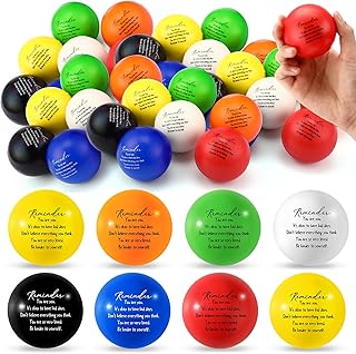 Leitee 21 Pcs Mental Health Stress Balls Set Colorful Motivational Stress Balls Bulk Inspirational Stress Relief Balls Quotes Stress Ball for Office Small Balls for Motivating Supplies