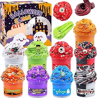 9 Pack Halloween Butter Slime Kit for Girls Boys