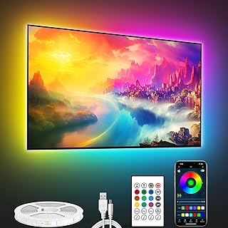 مايليت مصابيح LED اي سي ار جي بي للتلفزيون 24-43 انش، 9.8 قدم، اضاءة خلفية لشاشة RGB لملحقات الالعاب، ديكور مكتب العاب يعمل بمنفذ USB، شريط اضاءة LED لغرفة النوم وديكور المنزل، ألوان متعددة