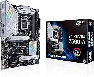 اسس لوحة ام ايه تي اكس Z590-A LGA 1200 (انتل الجيل 11/10) ATX (14+2 مراحل طاقة درموس، 3x M.2، شبكة LAN انتل 2.5 جيجابايت، USB 3.2 اللوحة الامامية نوع C، ثندربولت 4، اضاءة RGB مزامنة اورا)، DDR4