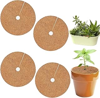 Cfcyhla Coconut Mat, Winter Protection, Pack of 4, 30 cm, Coconut Mat, Plant Protection, Coconut Mats for Potted Plants and Winter Protection, Plant Protection Mat, Weed Control Mat, Coconut Disk