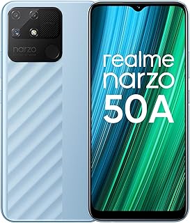 ريلمي هاتف ذكي نارزو ثنائي شرائح الاتصال 50A بذاكرة روم 128GB وذاكرة RAM 4GB (فقط GSM | بدون CDMA) هاتف ذكي 4G/LTE مفتوح من المصنع (ازرق اكسجين) - اصدار عالمي