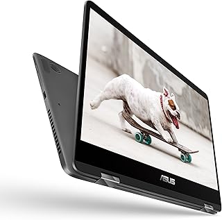 لابتوب اسوس زين بوك فليب 14 UX461UA-DS51T بتصميم رفيع للغاية وقابل للتحويل بشاشة مقاس 14 انش FHD بزاوية رؤية عريضة ومعالج انتل كور i5 الجيل 8 و8GB وSATA SSD 256GB وويندوز 10 وكيبورد باضاءة خلفية وقلم