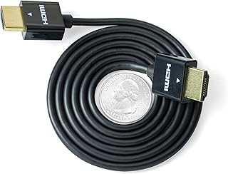 ان تي دبليو كيبل HDMI رفيع للغاية وعالي الاداء 3.3 قدم (1 متر) 36AWG، v1.4 M-M - NHDMI4S-01M/36C