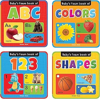 Gift Set of Foam Books (ABC Alphabet, 123 Numbers, Colors, Shapes)