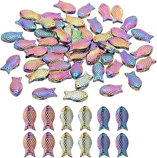 PATIKIL Fish Beads, Crystal Fish Beads Translucent Czech Glass Beads Spacer Bead for DIY Jewelry Making Bracelets