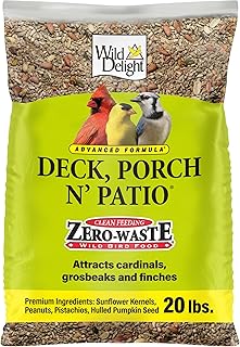 Wild Delight Deck, Porch N' Patio No Waste Bird Food, 20 lb-(374200),Tan