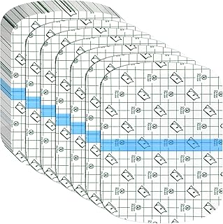 نوانتشو 50 قطعة من ضمادات لاصقة شفافة قابلة للتمدد ومقاومة للماء، ضمادات واقية شفافة لتغطية الضمادات، شريط قابل للتمدد، رقعة دش دائرية لضمادة الجروح الكبيرة (6 × 7.7 انش)