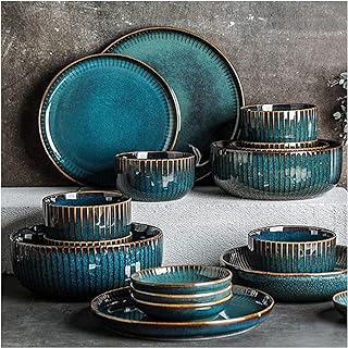 Porcelain dinnerware sets plate and bowl sets retro home restaurant ceramic dinnerware set luxury dinnerware sets including plate bowl set used for fruit，