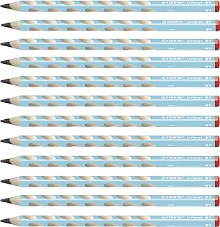 قلم كتابة يدوي من ستابيلو ايزي جراف اتش بي، لون ازرق، صندوق من 12 قطعة