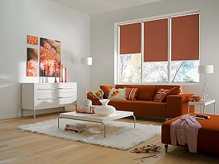 Sunlines Smart Style Electric Roller Blind, Polyester, Terracotta, 80 x 180 cm