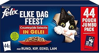 Felix Jeden Tag Party Countryside 44 x 85 g Cat Food in Bag, 3.74 kg, Beef, Chicken, Duck, Lamb