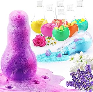 Bath Bomb for Kids - 8 Colour Bath Potion Kit for Kids, Nontoxic and Colorful Bath Foam, 8 Different Scents, Fun Science Educational Bath Fizzers Kit - 60 g/Each