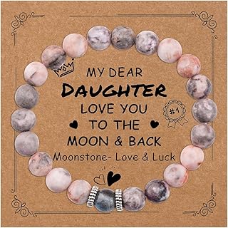 Daughter Gifts From Mom Dad Daughter Accessories Back To School Gifts Birthday Gifts For Stepdaughter Moonstone Made Good Luck Gifts For Teen Girls Girlfriend Women Keychian