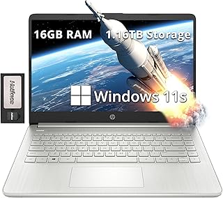 HP لابتوب ستريم 14 انش HD برايت فيو، انتل بنتيوم سيلفر N5030، ذاكرة RAM 16GB، تخزين 1.16TB (1TB SSD + قاعدة شحن 160GB)، بطاقة رسومات انتل UHD، شحن سريع، اوفيس 365 لمدة عام، ويندوز 11 اس، فضي