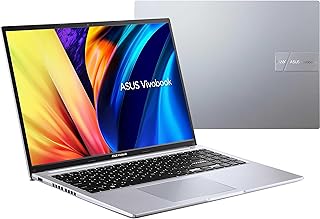 كمبيوتر محمول فيفو بوك من اسوس سلسلة X1605ZA-MB057W، انتل كور i3 1215U وRAM 8GB، وSSD 256GB، شاشة 16 بوصة بدقة FHD WUXGA، ويندوز 11، لون فضي، كيبورد يدعم اللغتين العربية والانجليزية