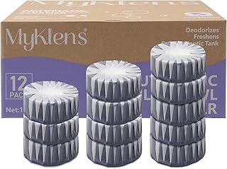 MyKlens Toilet Bowl Cleaner Tablets, Automatic Toilet Tank Cleaner for Deodorizing & Descaling, Long-Lasting with Sustained Release Technology for Bathroom Cleaners, Purple, 12 Packs