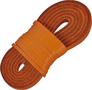 Leather Boot Laces|1/8 Inch Thick 72 Inches Long|2 Leather Strips [1 Pair]