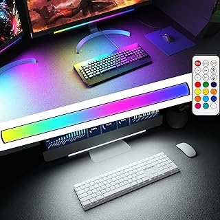 شريط اضاءة تحت شاشة من ايه بي سيدي RGB مصباح للكمبيوتر LED قابل للتعتيم مع تاثير قوس قزح ديناميكي يشحن بـUSB للالعاب تغيير اللون بجهاز تحكم عن بعد سطوع وسرعة قابلين للتعديل