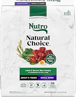 Nutro Natural Choice Small Bites Adult Dry Dog Food, Lamb and Brown Rice Recipe, 12 lbs.