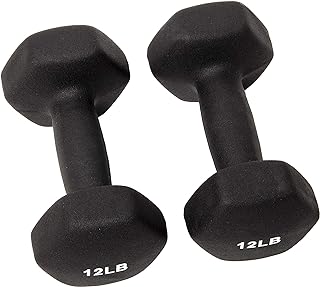 BalanceFrom Set of 2 Neoprene Coated Non-Slip Grip Dumbbell Weights