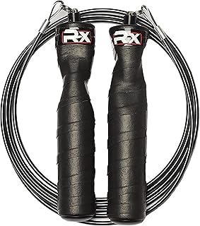 Rx Smart Gear Jump Rope - Black Ops Ergonomic Handles with Trans Black Cable Buff 3.4 | Jump Smart Weighted Speed Rope for Sports & Fitness, Cross-fit, MMA, HIIT, Cardio Workout