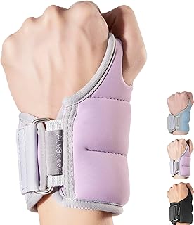 AceSpear Wrist Weights with Thumb Loops Lock, Set of 2, 2x1lb, 2x2lbs, 2x3lbs, Purple Weighted Gloves for Men Women Hand Weights for Running Walking