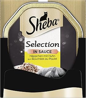 SHEBA Bowl Wet Food for Cats Selection in Sauce Appetizers with Chicken 2 x 11 x 85 g