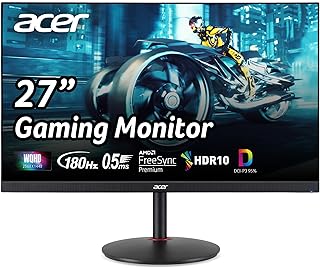 ايسر شاشة العاب نيترو XV1 27 انش WQHD 2560 × 1440 لوحة IPS | معدل تحديث 180Hz وقت استجابة 1 مللي ثانية GTG منافذ HDMI ومنفذ عرض x أسود