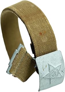 vintage military belt for men - ww2 belt - soviet belt - Russian military trawsers canvas field belt USSR green