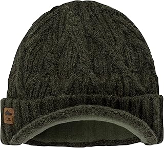 Coal Yukon Cable Knit Wool Brim Visor Beanie Winter Hat