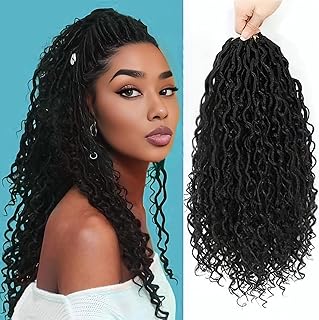 River Locs 45 cm 500 g 5 Pieces Crochet Braids Hair Extensions 100 g / Natural Look Premium 1B + Free Hook