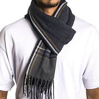 Alpine Swiss Mens Plaid Scarf Soft Winter Scarves Unisex