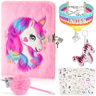 Gifts for 4-12 Year Old Girls, Luckades Unicorn Toys Diary with Lock for Girls Age 4-12 Educational Toys Unicorn Journal Notebook Unicorn Gifts for Girls Age 4-12