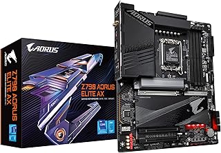 لوحة ام للالعاب Z790 اوروس ايليت ايه اكس من جيجابايت LGA 1700 انتل ATX DDR5 جيل2X2 كواد M.2 PCIe 5.0 USB 3.2 جيل 2 X2 نوع C واي فاي 6E شبكة LAN 2.5GBE كيو اي زي لاتش