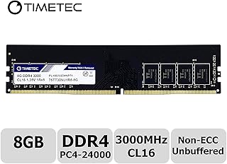 تايم تيك اكستريم بيرفورمانس هاينكس اي سي 8GB DDR4 3000MHz PC4-24000 CL16 1.35 فولت بدون ذاكرة مؤقتة غير مخزنة وغير مصمم للالعاب والاداء العالي متوافق مع كمبيوتر مكتبي AMD وانتل 8GB