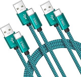 بيز سايلور كيبل شحن USB نوع سي 3.3/6.6/10 قدم، سلك شحن مايكرو C لسامسونج جالاكسي A10E A02s A03s A11 A12 A13، A20 A21 A22، A32 A33، A42، A50 A51 A52 A53، S10 S20 S20 21 S22 21 بلس، Z فليب فولد 4