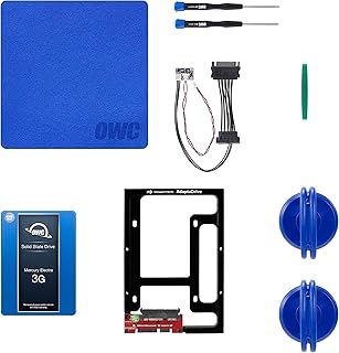 OWC مجموعة ترقية كاملة سعة 1.0 تيرابايت 3G SSD وهارد HDD لجهاز اي ماك 2009-2010 (KITIM09HE1TB)