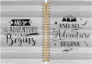 Pugwak Travel Journal Notebook - Summer Camping RV Trip Notebooks College Ruled for Recording Your Adventures, Camping Memory Keepsake Book, Hardcover Spiral Notebook 5.5"x8.3"