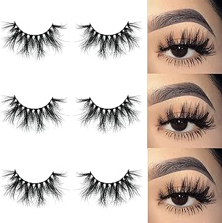 Real Mink Lashes Mikiwi Eyelashes, 5D Mink Eyelashes, Super Fluffy Long Dramatic Eyelashes, Thick HandMade Full Strip Lashes, Cruelty-Free Lash 20-22MM 3D Mink Lashes