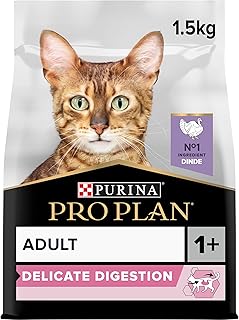 Pro Plan Adult Delicate with OPTIRENAL Dry Cat Food, Rich in Turkey, Pack of 1 (1 x 1.5 kg