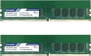 تيميتيك هاينتكس إيك 32 جيجابايت كيت (2x16GB) DDR4 2666 ميجا هرتز PC4-21300 غير مخزنة ECC 1.2V CL19 2Rx8 ثنائي الرتبة 288 دبوس UDIMM خادم ذاكرة الوصول العشوائي ترقية (32 جيجابايت كيت (2x16GB))