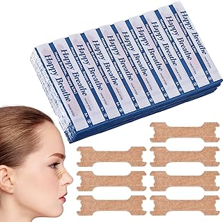 Molbory Pack of 100 Nose Plasters, Snoring, Extra Strong Nose Strips, Better Breathing, Relieve Nasal Congestion Due to Sniffing, Allergies, Anti Snoring Nose Plasters for Sports and Sleep (66 x 19