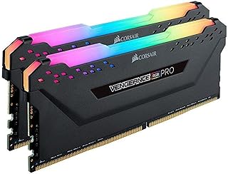 كورسير ذاكرة سطح المكتب فينجيانس RGB برو 32GB (2x16GB) DDR4 3200MHz C18 (10 مصابيح LED RGB قابلة للعنونة بشكل فردي، محسنة لعرض النطاق الترددي وأوقات الاستجابة) اسود