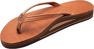 'Rainbow Sandals Ladies Luxury Leather - Double Layer Arch Support with 1/2'' Narrow Straps'