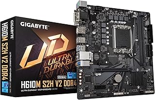 لوحة أم H610M S2H V2 من جيجابايت DDR4 انتل ال جي ايه 1700 Micro ATX H610 M.2 مفرد منفذ PCIe 4.0 ومنفذ USB 3.2 جين 1 ريلتيك بي اي LAN LGA H610M S2H V2 DDR4