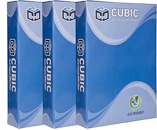 كيوبك ورق نسخ A4 75 جرام لكل متر مربع - 500 ورقة، عبوة من 3 قطع