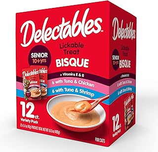 Delectables Bisque Senior Cat Treat Variety Pack, 1.4-oz, case of 12