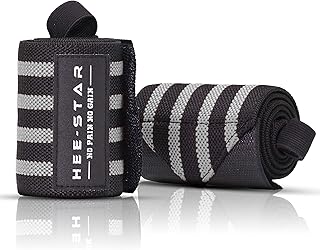 Hee-Star Wrist Bandages Fitness - Wrist Wraps for Gym, Crossfit, Bodybuilding, Powerlifting, Calisthenics - Wrist Guards for Weight Sports - 60 cm - Fitness Accessories